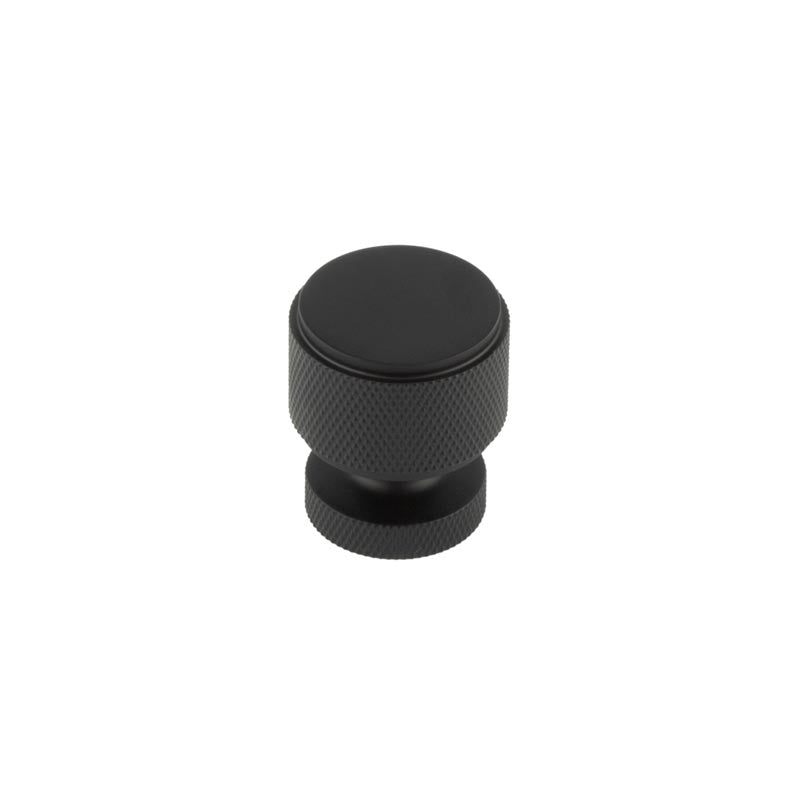 Piccadilly Knurled Cupboard Knobs Black - Black