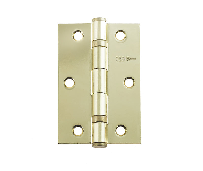 Jedo Steel Ball Bearing Hinges 89x58mm 89x58x2mm Electro Brassed - Electro Brassed - 89x58x2mm