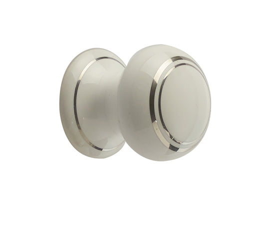 Jedo Porcelain Cupboard Knobs White Silverline - White Silverline