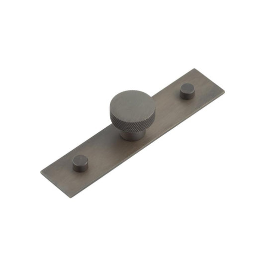 Wenlock Cupboard Knobs 30mm Plain Backplate Dark Bronze - Dark Bronze - 30mm