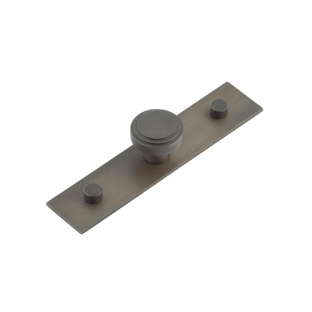 Cropley Cupboard Knobs 30mm Plain Backplate Dark Bronze - Dark Bronze - 30mm