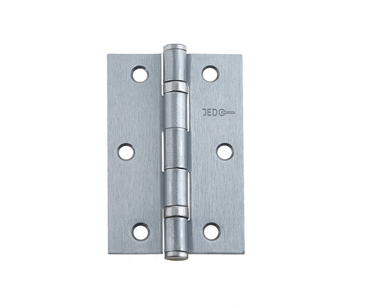 Jedo Steel Ball Bearing Hinges 89x58mm 89x58x2mm Satin Chrome - Satin Chrome - 89x58x2mm