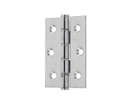 Jedo Stainless Steel Grade 7 Washered Hinges 76x50mm Polished Stainless Steel - Polished Stainless Steel - 76x50x2mm