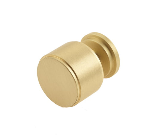 Belgrave Stepped Cupboard Knobs Satin Brass - Satin Brass