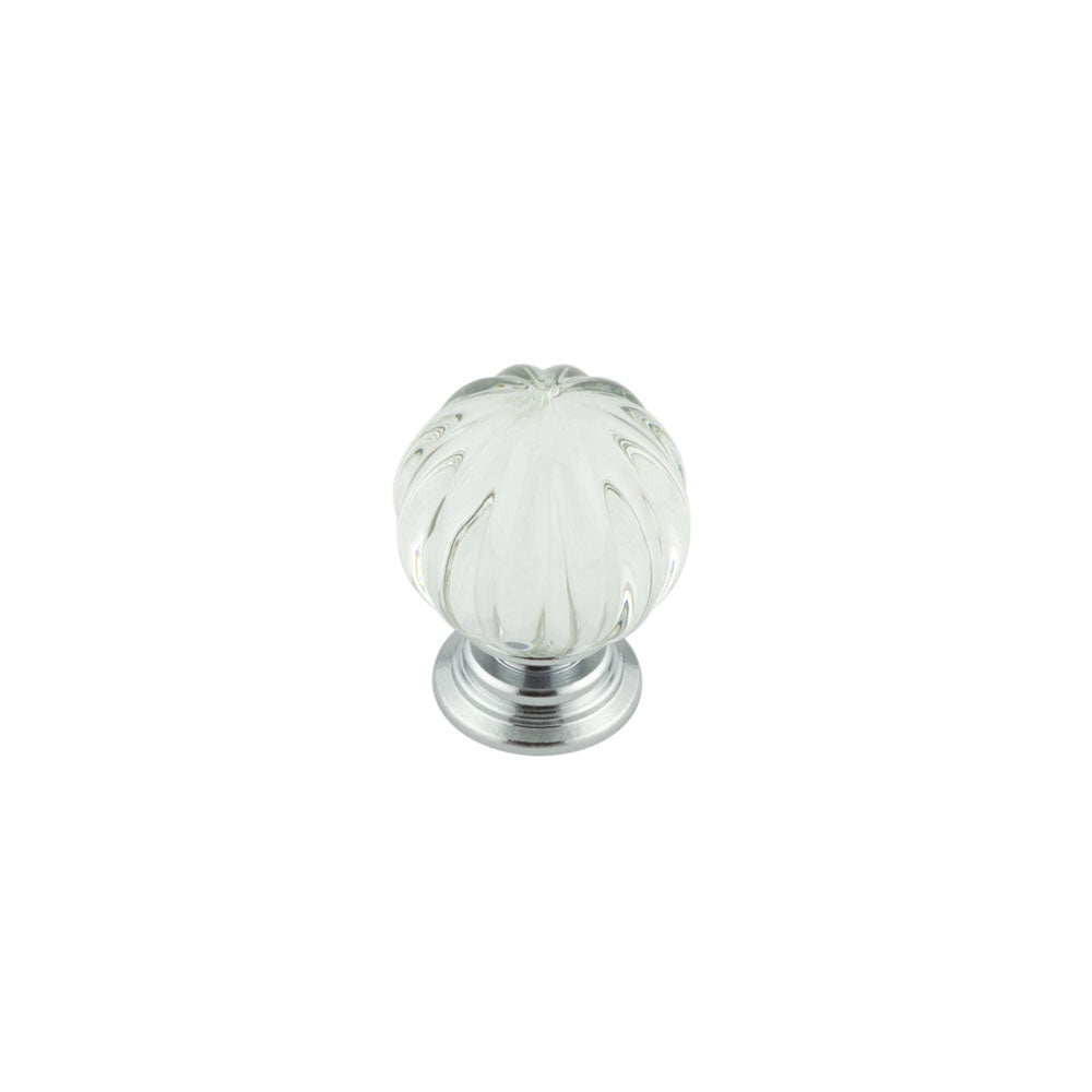 30mm Polished Chrome Pumpkin Ball Cupboard Knob