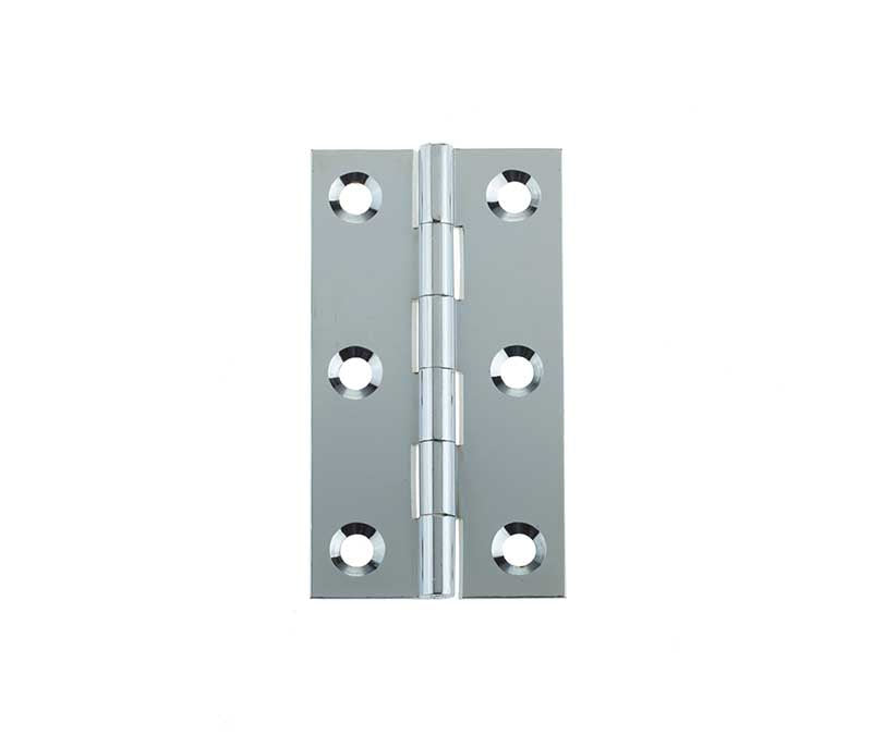 Plain Butt Hinges 63x35x1.5mm Polished Chrome - Polished Chrome - 63x35x1.5mm