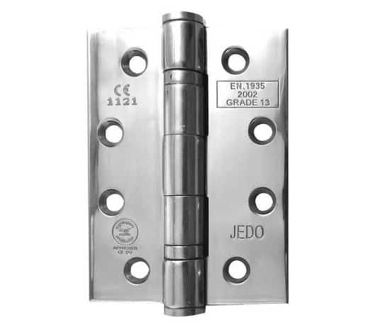 Certifire Stainless Steel Grade 13 Ball Bearing Hinges 102x76x3mm Polished Stainless Steel - Polished Stainless Steel - 102x76x3mm