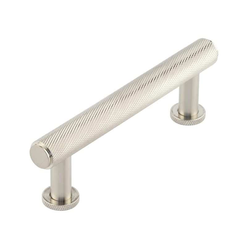 Burlington Piccadilly Knurled Cabinet Handles 96mm Satin Nickel - Satin Nickel - 96mm