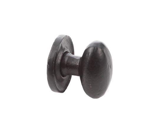 Oval Cupboard Knobs 27x36mm Black - Black - 27x36mm