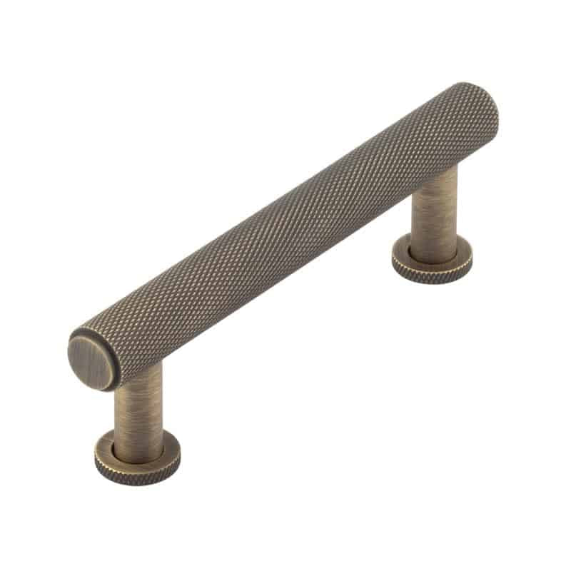 Burlington Piccadilly Knurled Cabinet Handles 96mm Antique Brass - Antique Brass - 96mm