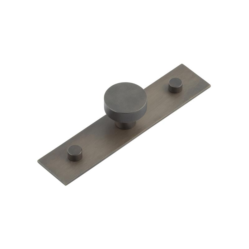 Thaxted Cupboard Knobs 30mm Plain Backplate Dark Bronze - Dark Bronze - 30mm