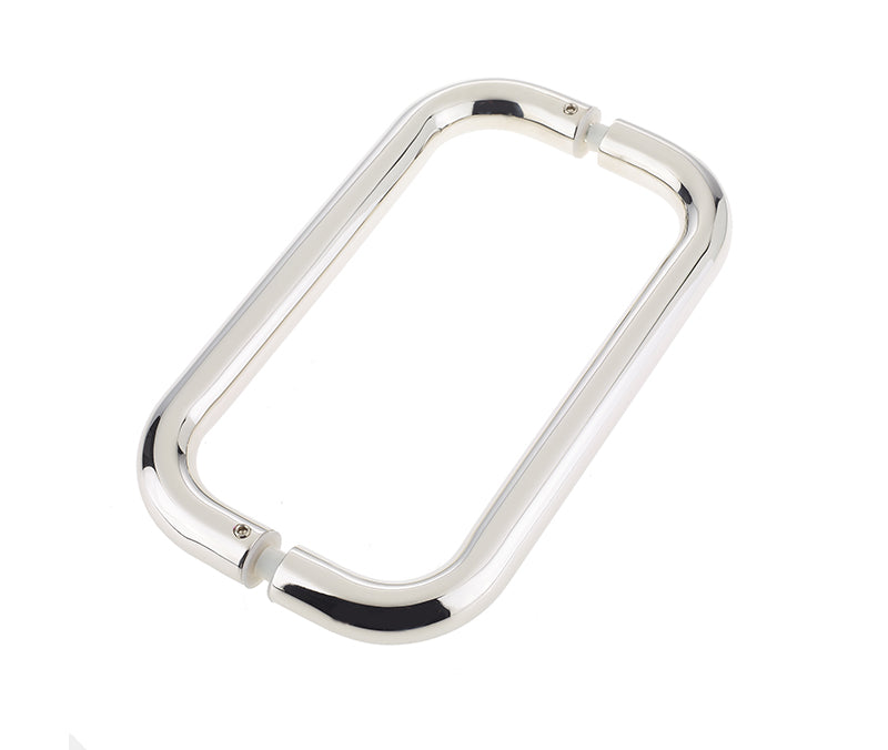 Stainless Steel 22mm D Shape Pull Handles B2B Fixing 225x22mm Polished Stainless Steel - Polished Stainless Steel - 225x22mm