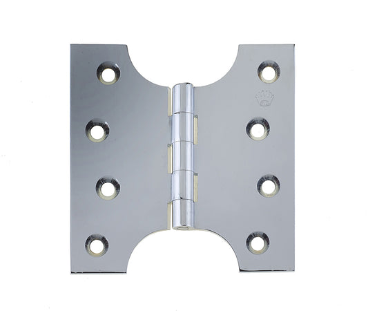 Budget Parliament Hinges 102x100x4mm Polished Chrome - Polished Chrome - 102x100x4mm