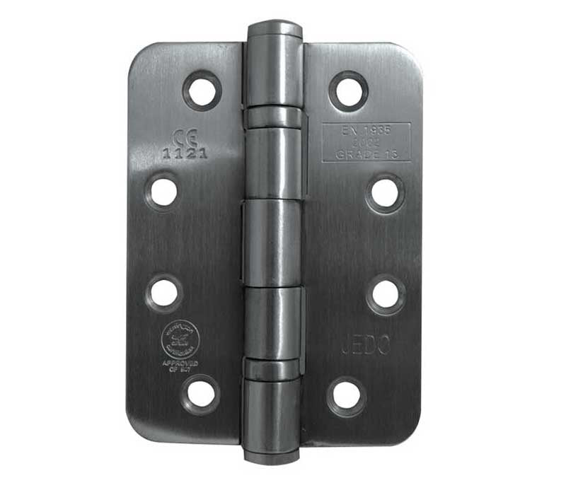 Certifire Stainless Steel Grade 13 Radiused Ball Bearing Hinges 102x76x3mm Satin Stainless Steel - Satin Stainless Steel - 102x76x3mm