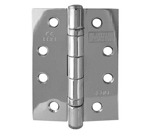 Jedo Grade 11 Steel Ball Bearing Hinges 102x76mm Polished Chrome - Polished Chrome