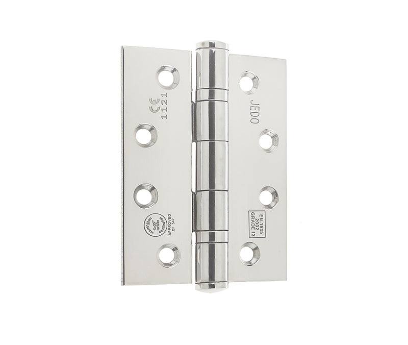 Certifire Stainless Steel 316g Grade 13 Ball Bearing Hinges 102x76x3mm Polished Stainless Steel - Polished Stainless Steel - 102x76x3mm