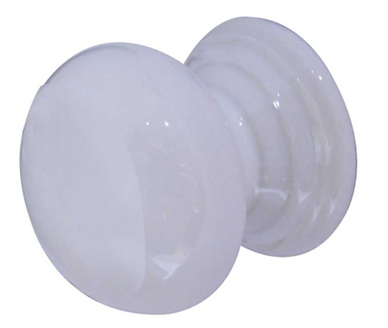 Jedo Porcelain Cupboard Knobs 50mm White - White - 50mm