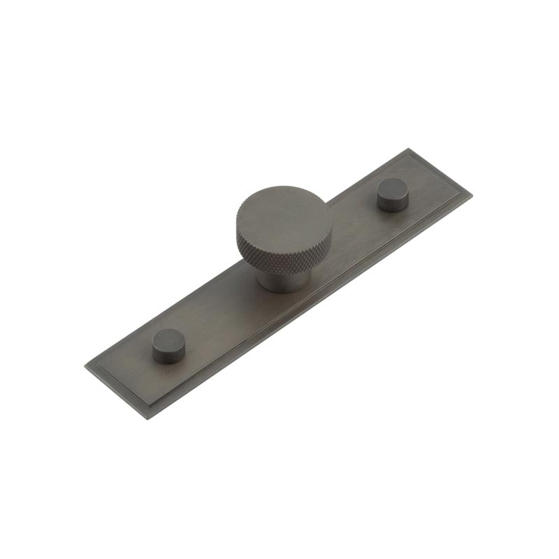 Wenlock Cupboard Knobs 30mm Stepped Backplate  Dark Bronze - Dark Bronze - 30mm