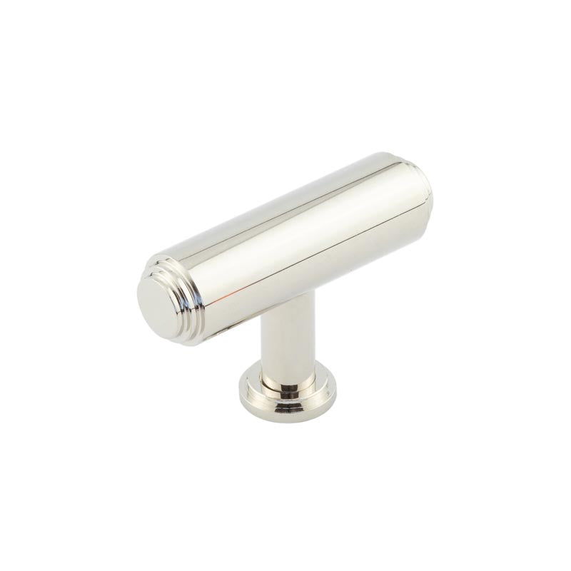 Belgrave T Bar Stepped Cupboard Knobs Polished Nickel - Polished Nickel