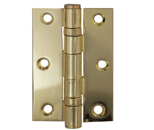 Jedo Grade 7 Steel Ball Bearing Hinges 76x50mm Electro Brassed - Electro Brassed - 76x50x2.2mm