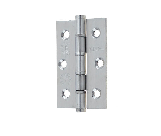 Jedo Stainless Steel Grade 7 Washered Hinges 76x50mm Satin Stainless Steel - Satin Stainless Steel - 76x50x2mm