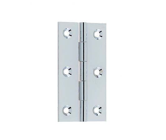 Plain Butt Hinges 76x42x1.5mm Polished Chrome - Polished Chrome - 76x42x1.5mm