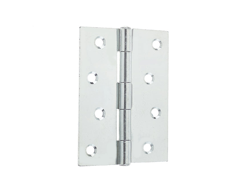 Steel Plain Bearing Butt Hinges 102x76x2mm Zinc Plate - Zinc Plate - 102x76x2mm