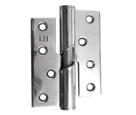 Stainless Steel Rising Butt Hinges 102x76x3mm Polished Stainless Steel - Polished Stainless Steel - 102x76x3mm