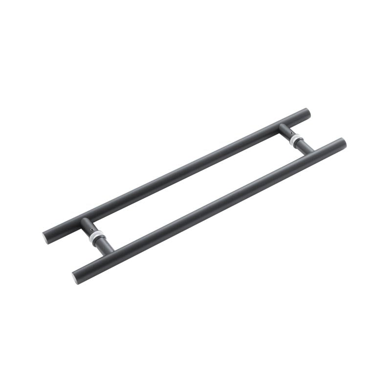 Nero Guardsman Pull Handles 600x25mm Back to Back Matt Black - Black - 600x25mm