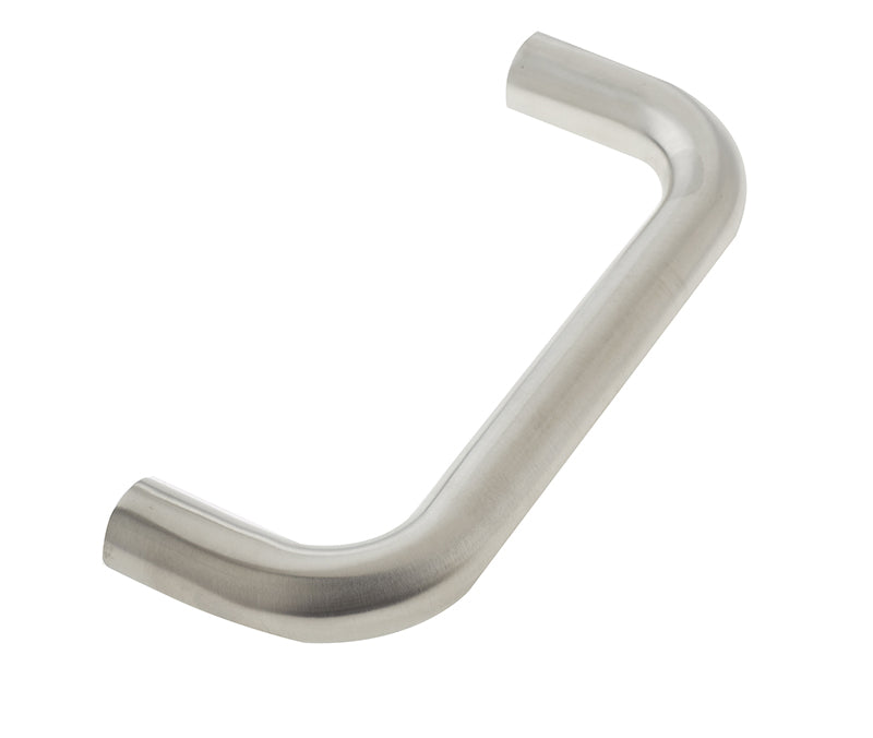 Stainless Steel 19mm D Shape Pull handles Grade 304 B/T Fixing 225x19mm Satin Stainless Steel - Satin Stainless Steel - 225x19mm