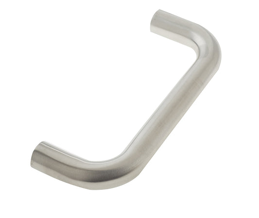 Stainless Steel 19mm D Shape Pull handles Grade 304 B/T Fixing 225x19mm Satin Stainless Steel - Satin Stainless Steel - 225x19mm