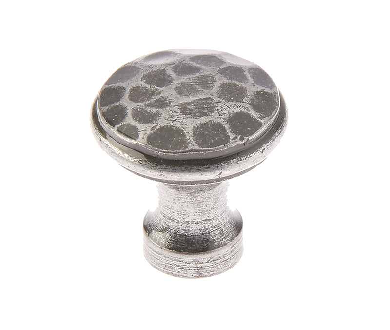 Hammered Cupboard Knobs 30mm Pewter - Pewter - 30mm