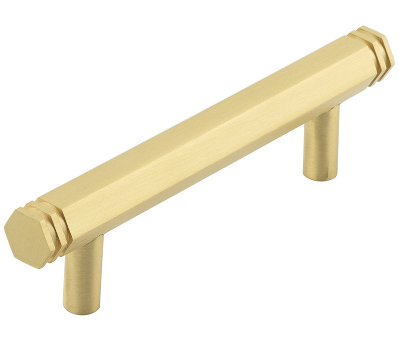 Hoxton Nile Cabinet Handles 96mm Ctrs Satin Brass - Satin Brass - 96mm Ctrs