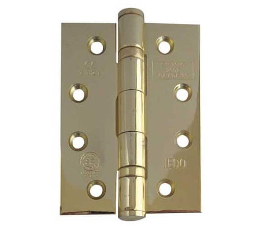 Certifire Stainless Steel Grade 13 Ball Bearing Hinges 102x76x3mm Electro Brassed - Electro Brassed - 102x76x3mm