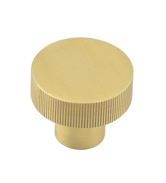 Thaxted Cupboard Knobs 30mm Satin Brass - Satin Brass - 30mm