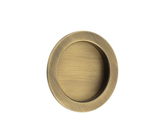 Burlington Circular Flush Pull Antique Brass - Antique Brass