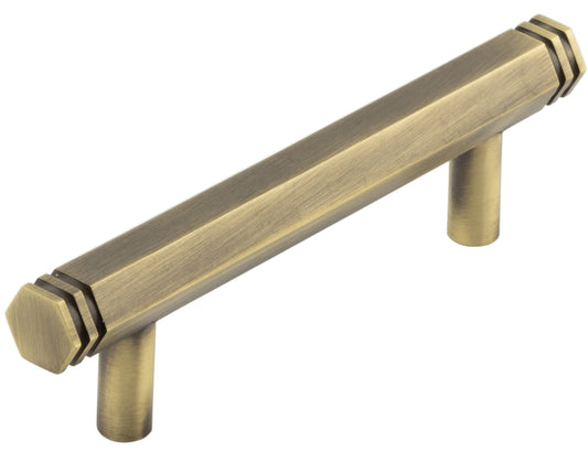 Hoxton Nile Cabinet Handles 96mm Ctrs Antique Brass - Antique Brass - 96mm Ctrs