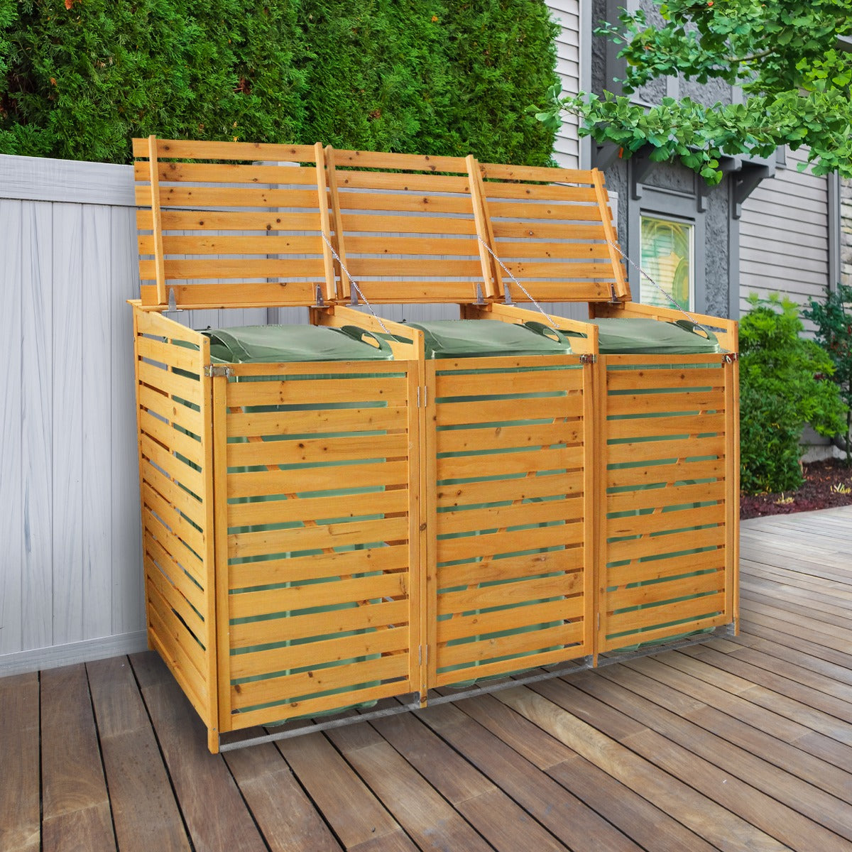 Triple Wheelie Bin Storage