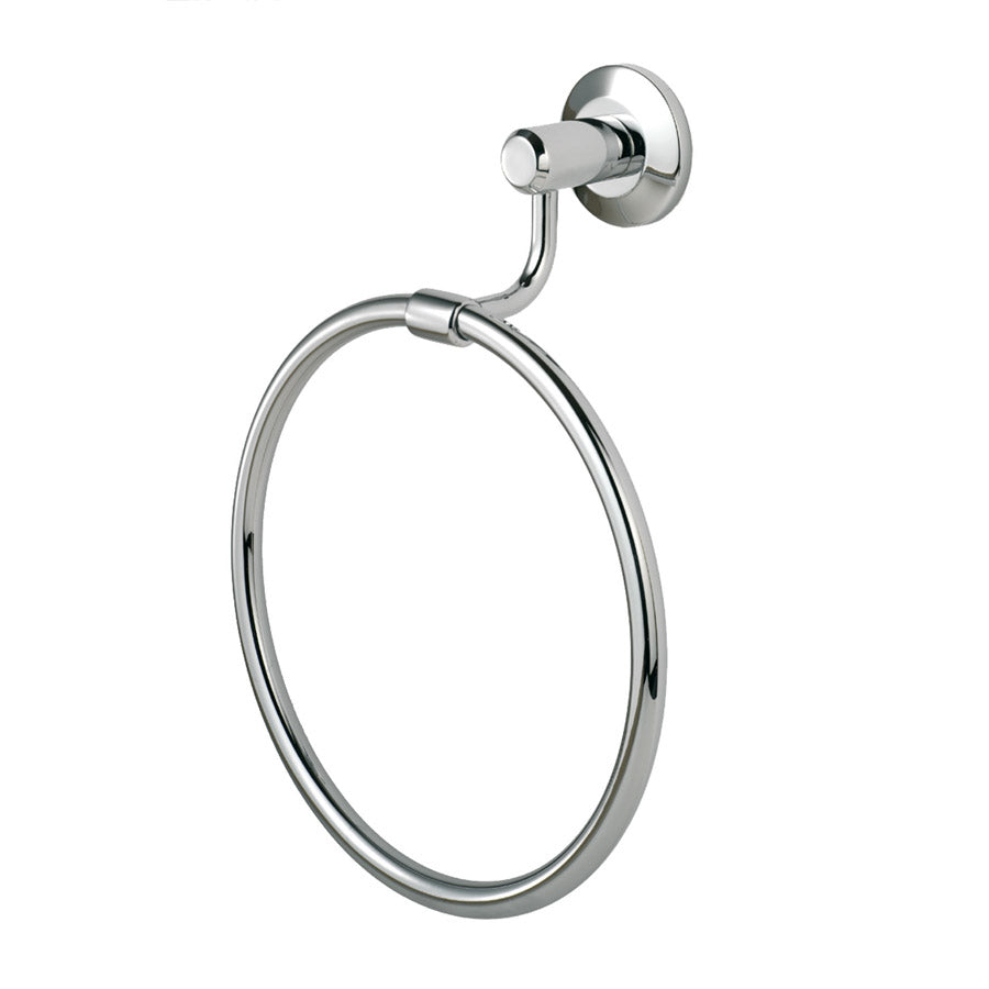 DELEAU TEMPO TOWEL RING - POLISHED CHROME - 170x225x85mm