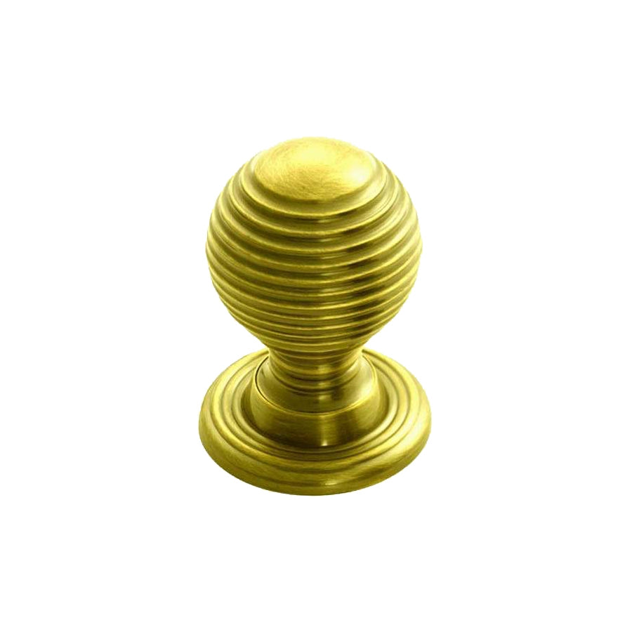 FTD QUEEN ANNE KNOB 22MM - POLISHED BRASS - 25 ( 22.5 )