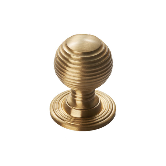 FTD QUEEN ANNE KNOB 22MM - SATIN BRASS -