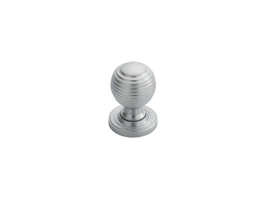 FTD QUEEN ANNE KNOB 22MM - SATIN CHROME - 25 ( 22.5 )