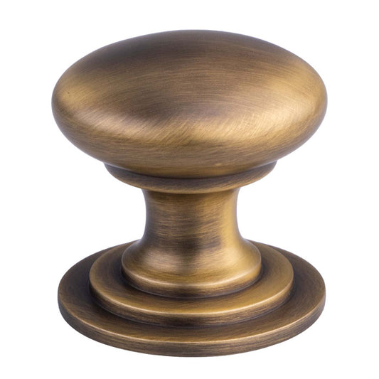 VICTORIAN CUPBOARD KNOB (ONE PIECE) 25MM - ANTIQUE BRASS -