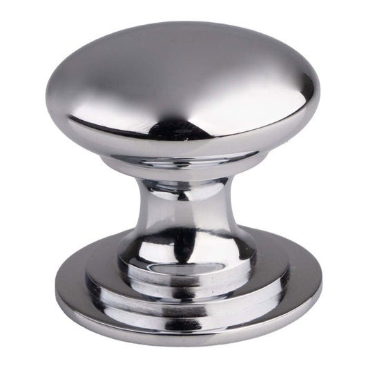 VICTORIAN CUPBOARD KNOB (ONE PIECE) 25MM - POLISHED CHROME - 25 ( 25 )