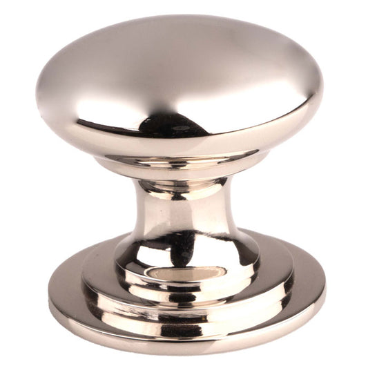 VICTORIAN CUPBOARD KNOB (ONE PIECE) 25MM - POLISHED NICKEL - 25 ( 25 )