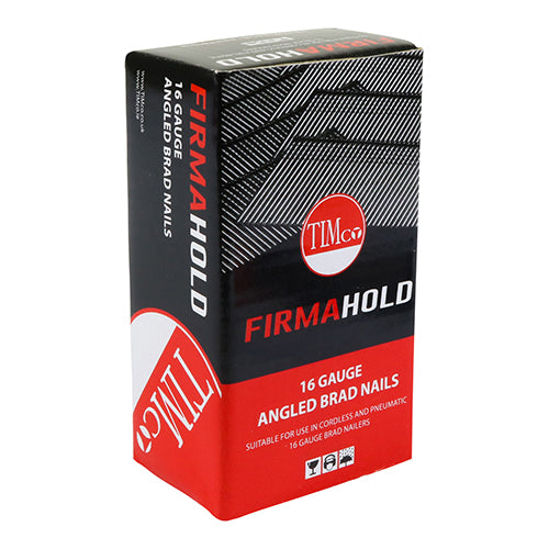 2000 x TIMCO FirmaHold Collated 16 Gauge Angled A2 Stainless Steel Brad Nails - 16g x 64