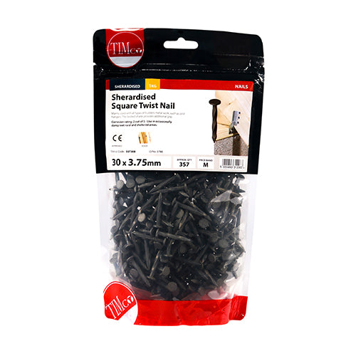 TIMCO Square Twist Nails Sherardised - 30 x 3.75