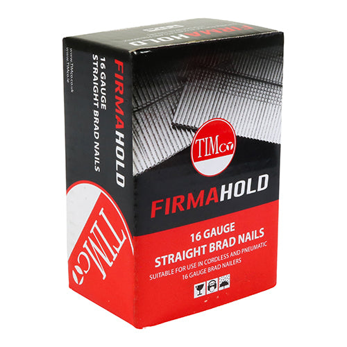 2000 x TIMCO FirmaHold Collated 16 Gauge Straight A2 Stainless Steel Brad Nails - 16g x 64