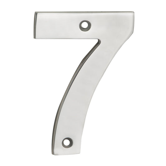 100 X 70 X 5MM - NUMBER 7 - FACE FIX _x005F

 - SATIN STAINLESS STEEL -