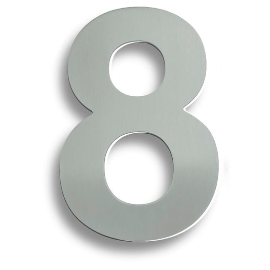 178 X 120 X 2MM - NUMBER 8 - CONCEALED FIX_x005F

 - SATIN STAINLESS STEEL -